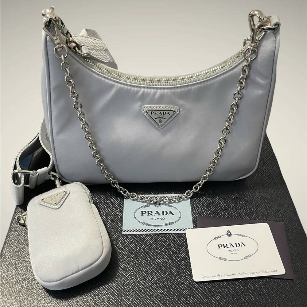 Prada Cornflower Blue Re-Edition 2005 Nylon Bag